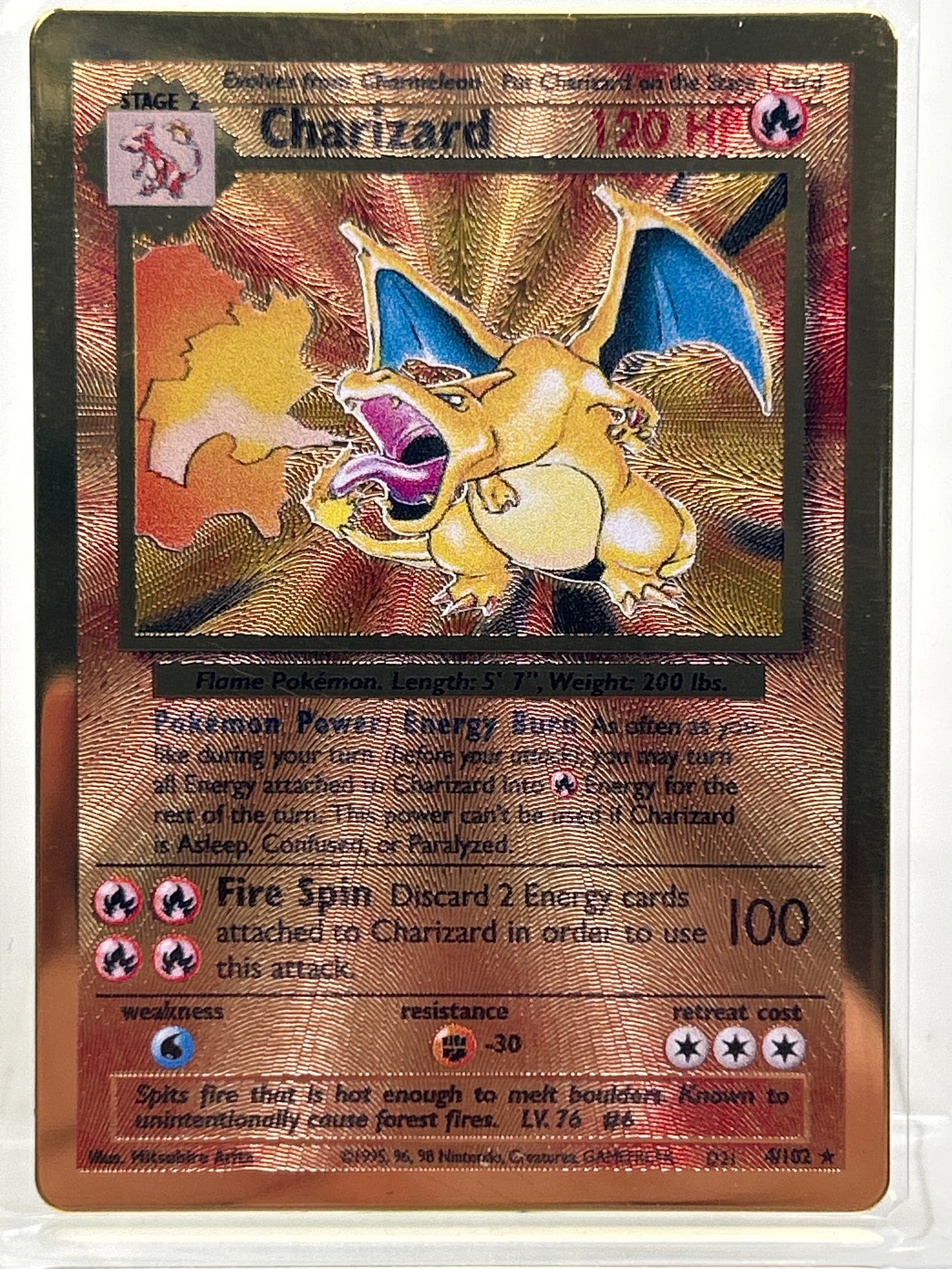 Pokémon TCG Celebrations Charizard 4/102 Ultra Premium Collection Promo Metal