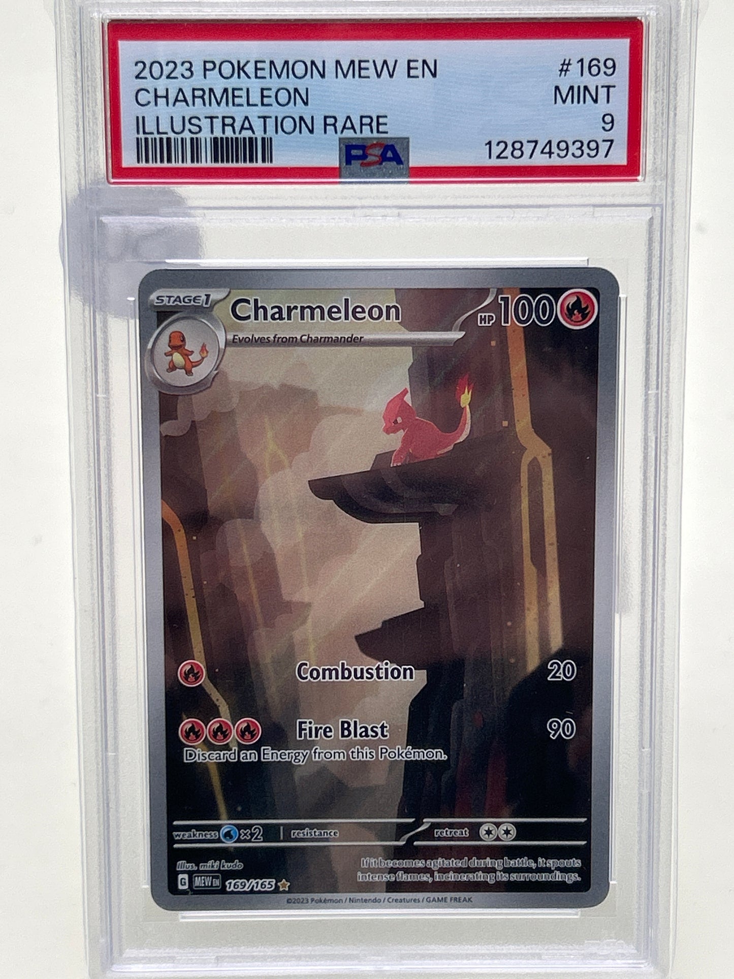 Pokémon TCG 151 Charmeleon 169 English PSA 9 Mint