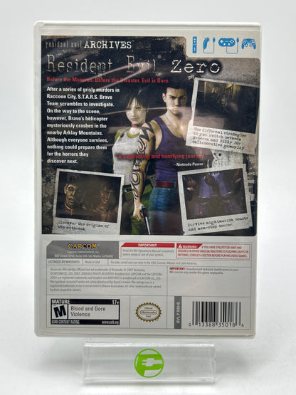 Resident Evil Archives: Resident Evil Zero (Nintendo Wii, 2009)