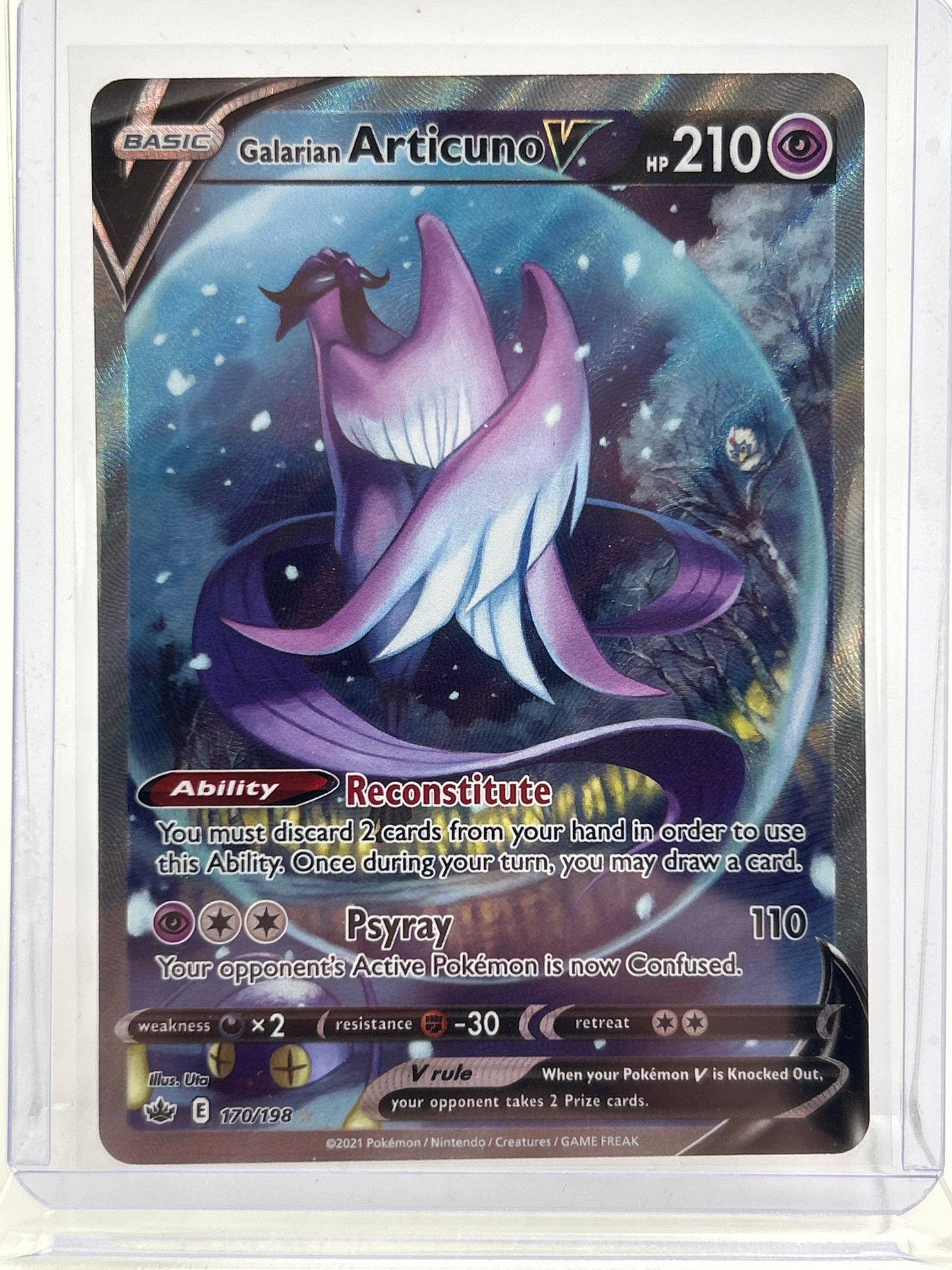 Pokémon TCG Chilling Reign Galarian Articuno V 170/198 Holo English