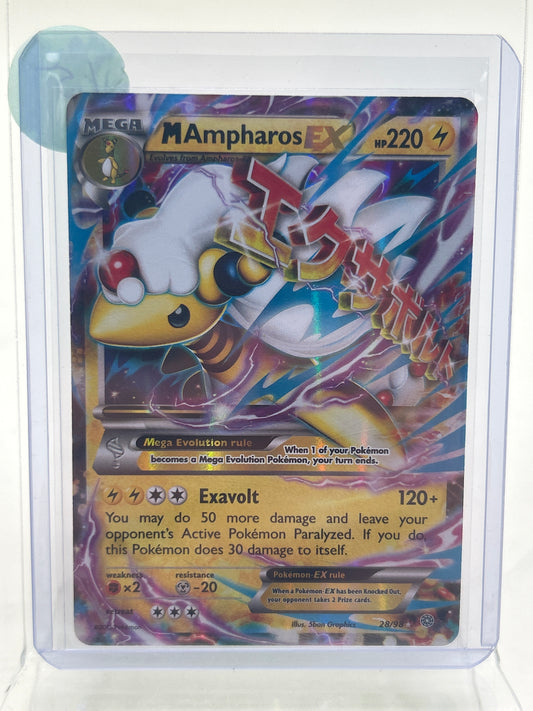 Pokémon TCG Ancient Origins M Ampharos EX 28/98 English