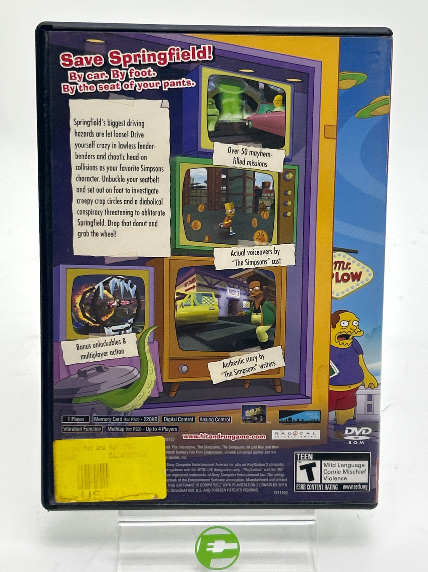 The Simpsons Hit and Run [Greatest Hits] (Sony PlayStation 2 PS2, 2003)