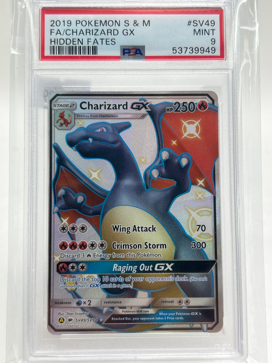 Pokémon TCG Hidden Fates Charizard SV49 Holo English PSA 9