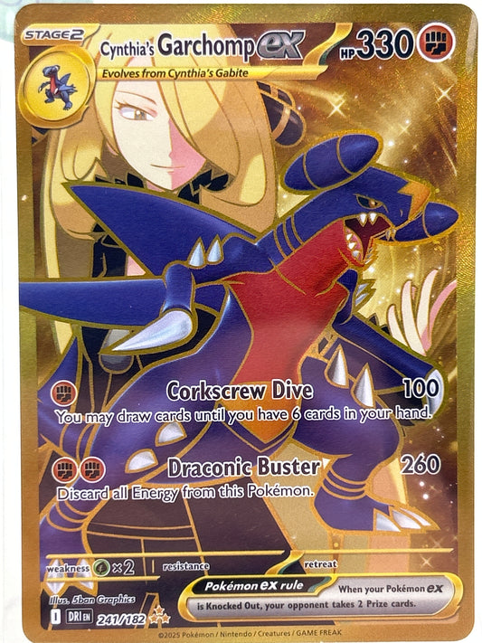Pokémon TCG Destined Rivals Cynthia's Garchomp EX 241/182 English