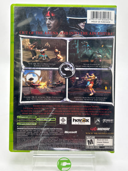 Mortal Kombat Shaolin Monks (Microsoft Xbox, 2005)