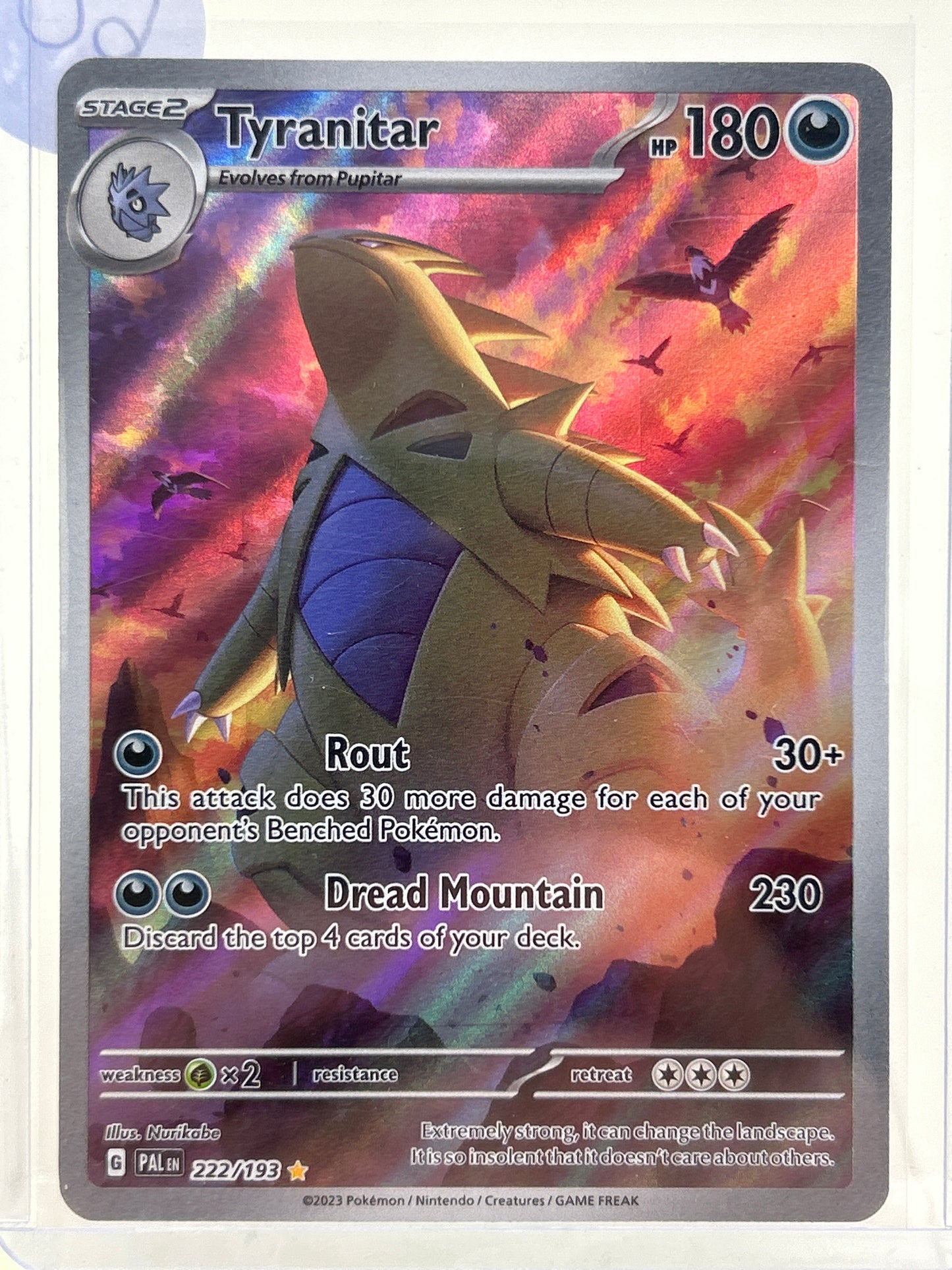 Pokémon TCG Paldea Evolved Tyranitar 222/193 English