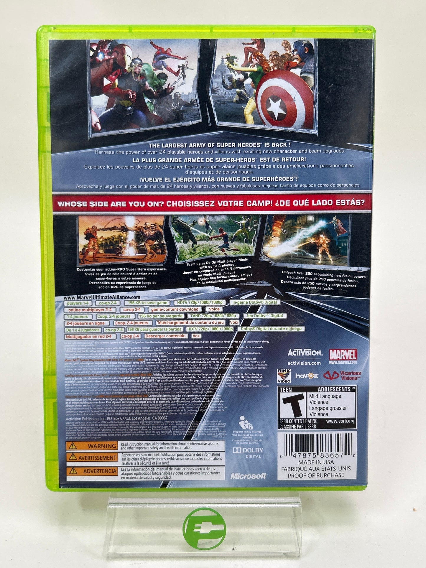 Marvel Ultimate Alliance 2 (Microsoft Xbox 360, 2009)