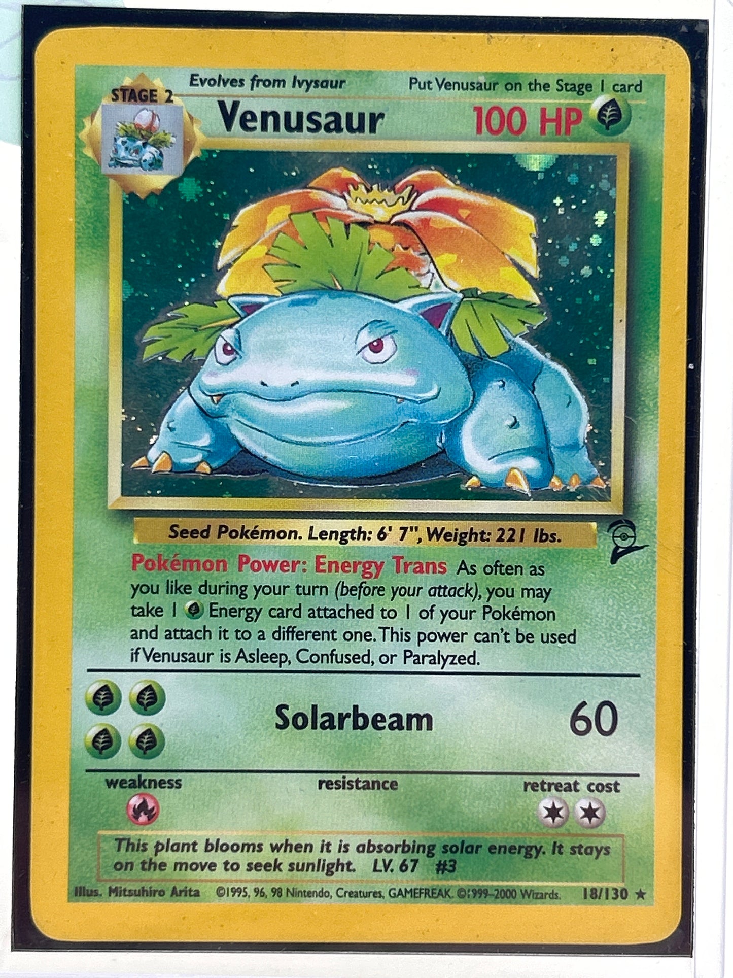Pokémon TCG Base Set 2 Venusaur 18/130 English