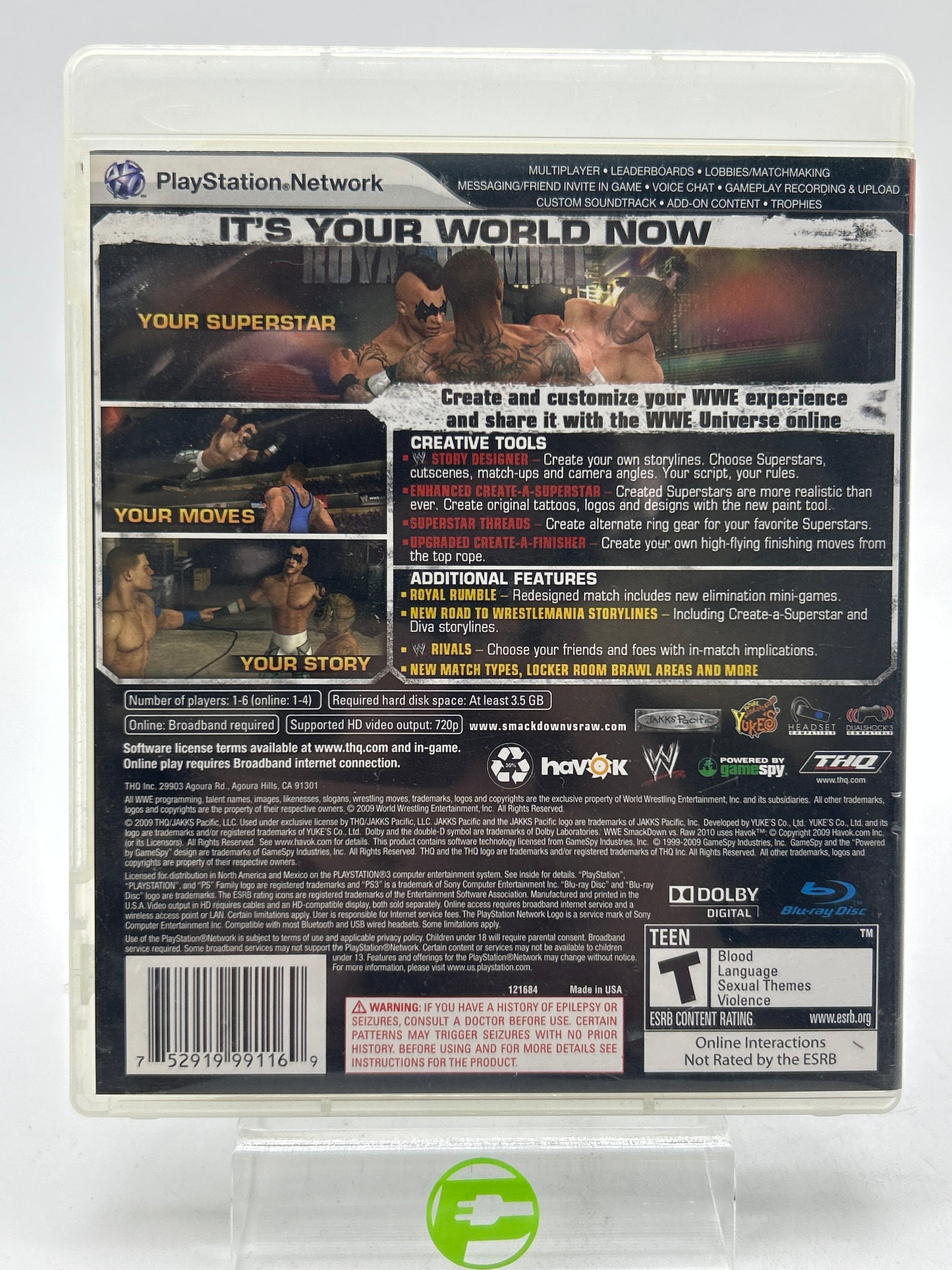 WWE Smackdown vs. Raw 2010 (Sony PlayStation 3 PS3, 2009)