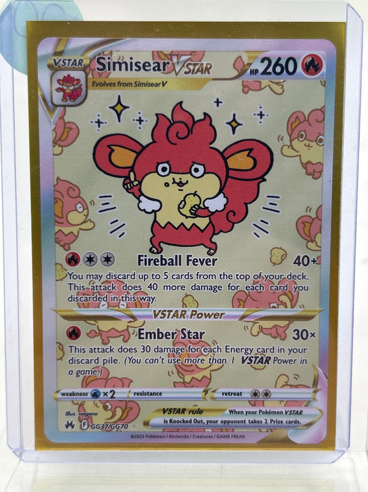 Pokémon TCG Crown Zenith Simisear Vstar GG37 English