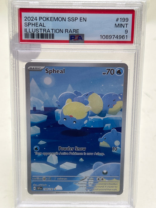 Pokémon TCG Surging Sparks Spheal 199 PSA 9 English PSA 9 Mint