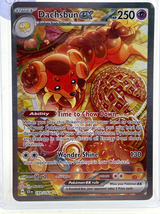 Pokémon TCG Stellar Crown Dachsbun ex 169/142 English