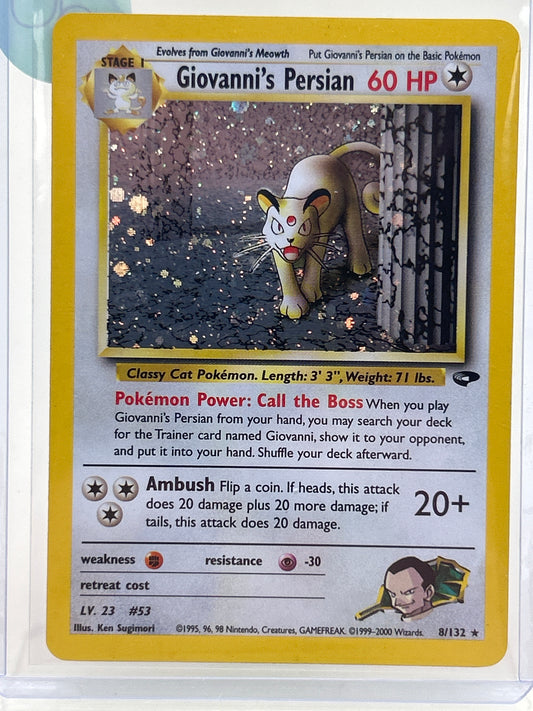 Pokémon TCG Pokemon Gym Challenge Giovanni's Persian 8/132 English