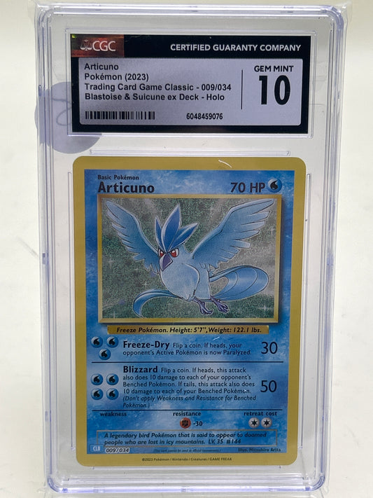 Pokémon TCG Blastoise & Suicune ex Deck Articuno 009/034 English CGC 10