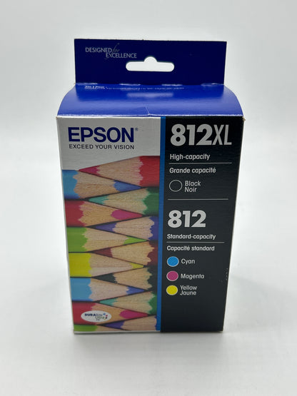 New Epson 812XL/812 High Capacity C13T05E923 Black/Tri-color  Ink Cartridge