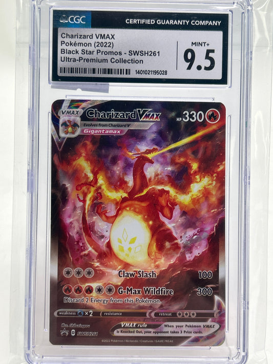 Pokémon TCG Sword & Shield Charizard Vmax SWSH261 Holo English CGC 9.5
