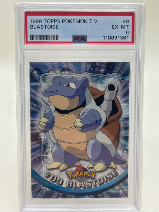 Pokémon TCG 1999 topps Pokemon T.V. Blastoise #9 English PSA 6