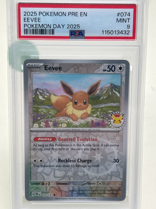 Pokémon TCG Pokemon Day 2025 Eevee 074/131 English PSA 9 Mint