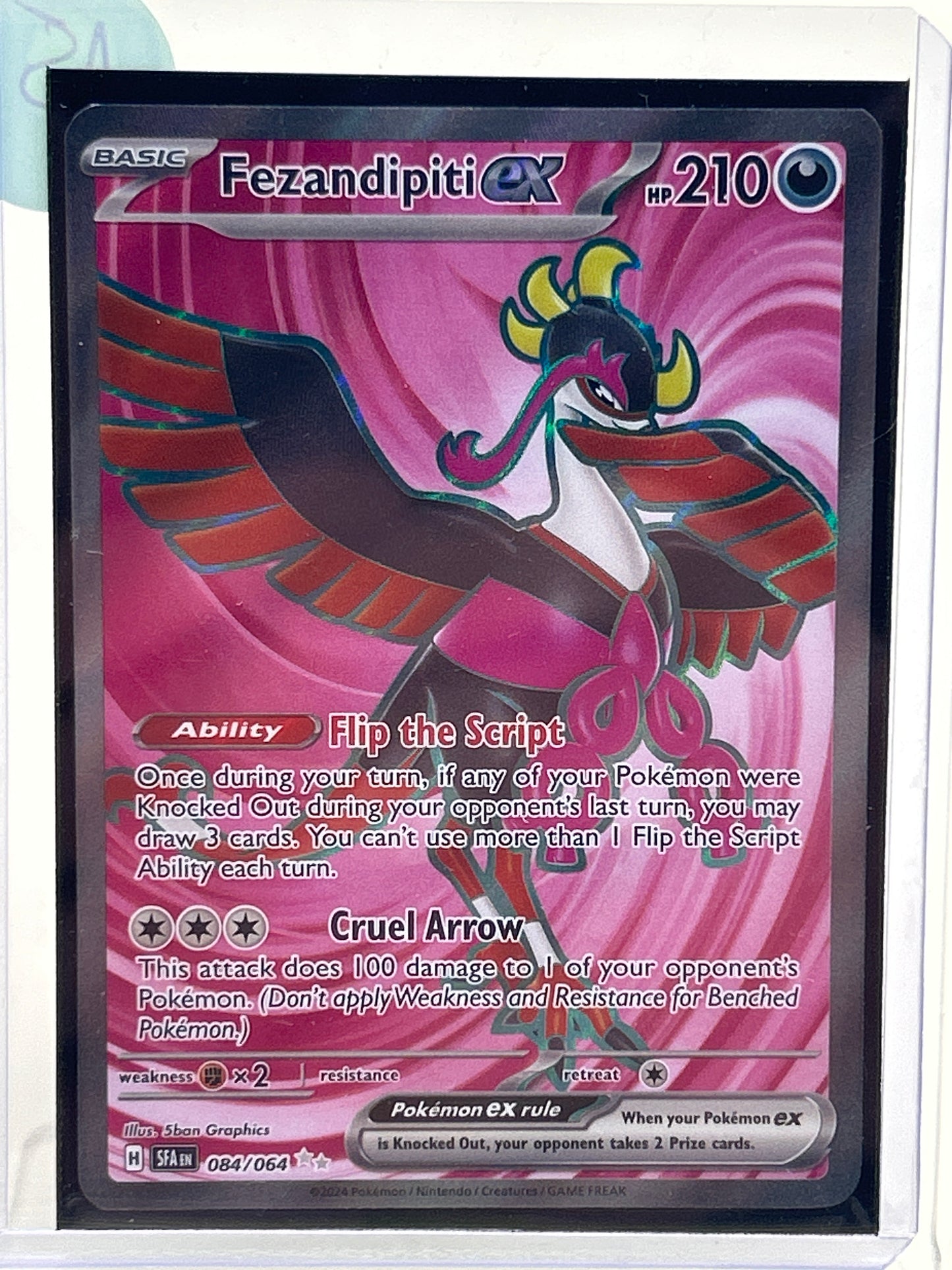 Pokémon TCG Sv: Shrouded Fable Fezandipiti EX 84/64 English