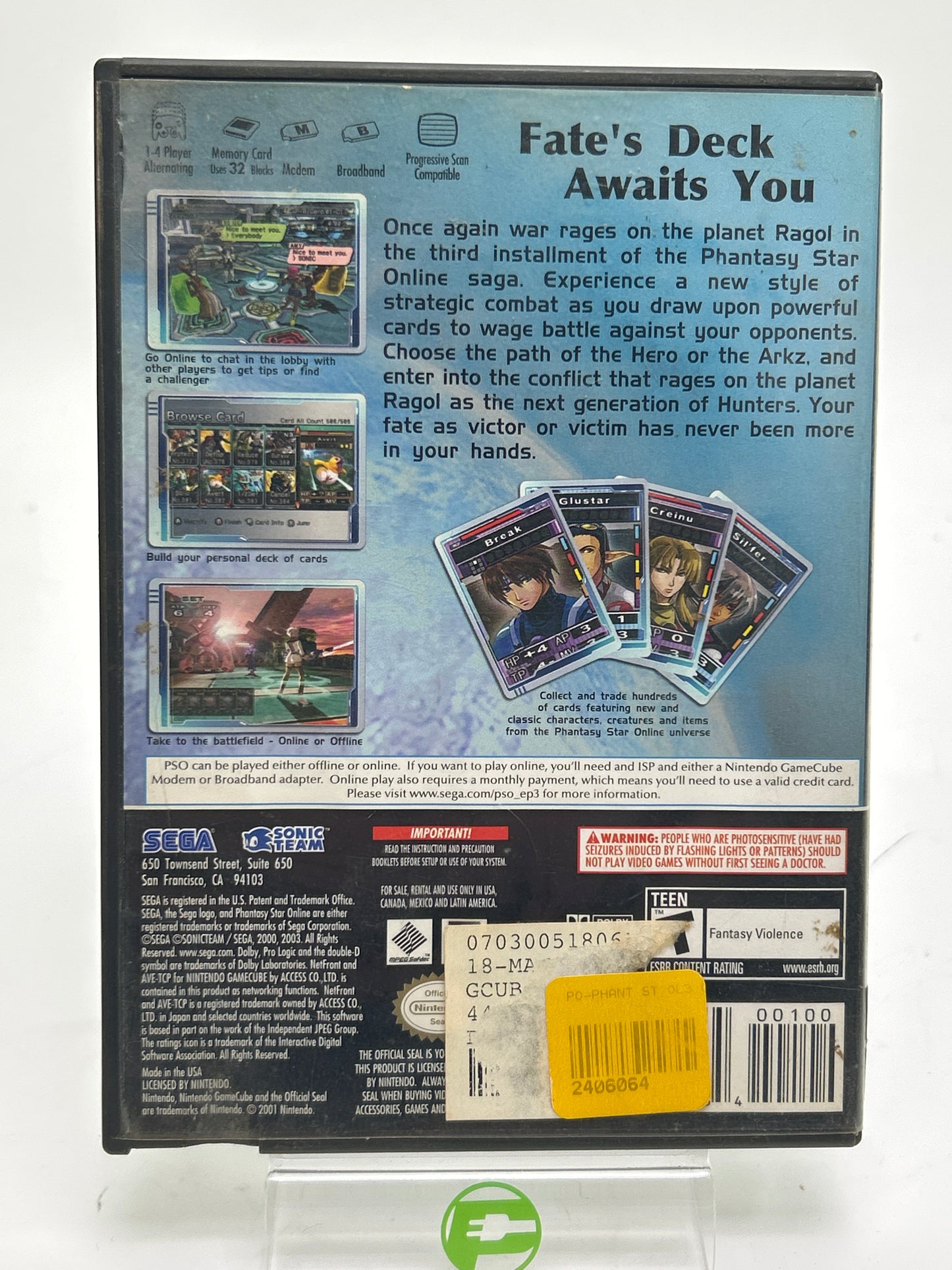 Phantasy Star Online III Card Revolution (Nintendo GameCube, 2004)