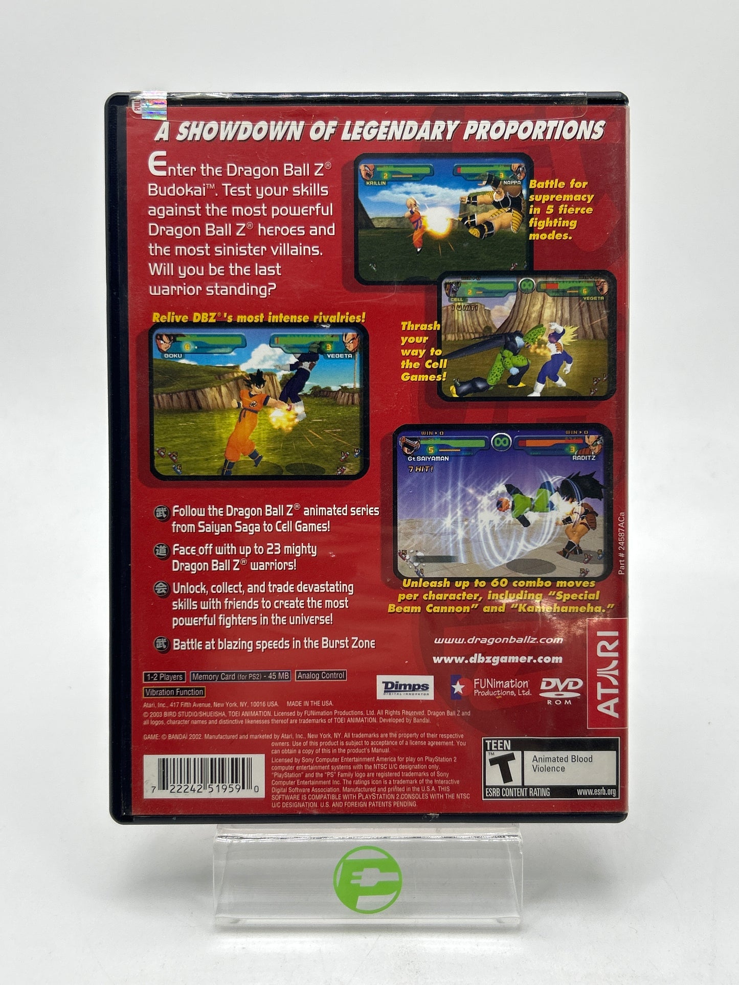 Dragon Ball Z Budokai [Greatest Hits] (Sony PlayStation 2 PS2, 2002)