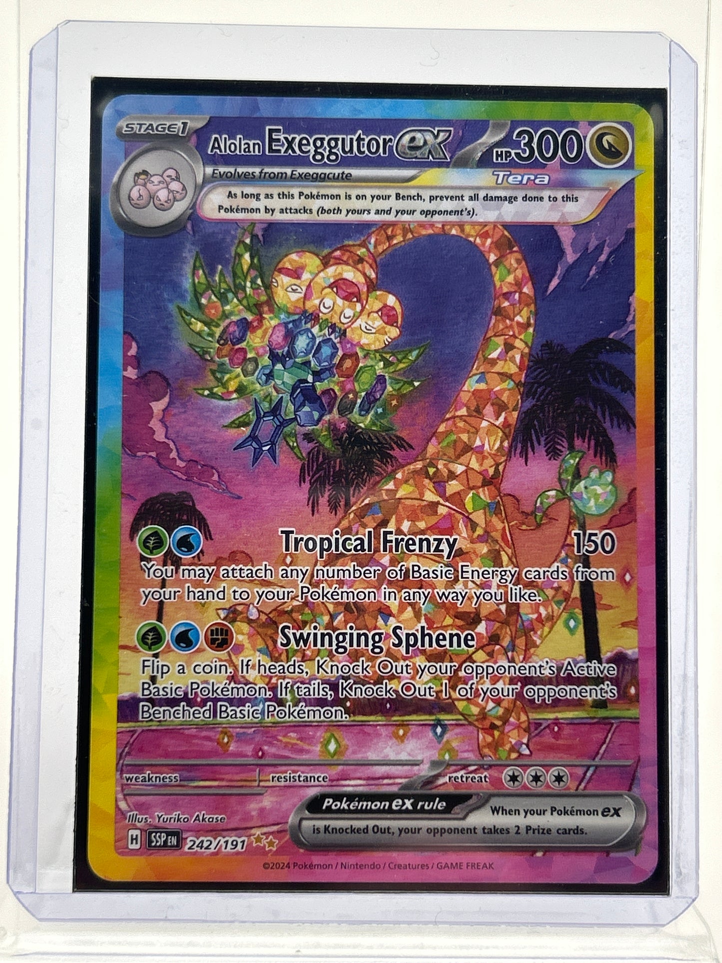 Pokémon TCG Surging Sparks Alolan Exeggutor EX 242 English