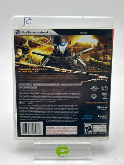 Wanted: Weapons of Fate (Sony PlayStation 3 PS3, 2009)