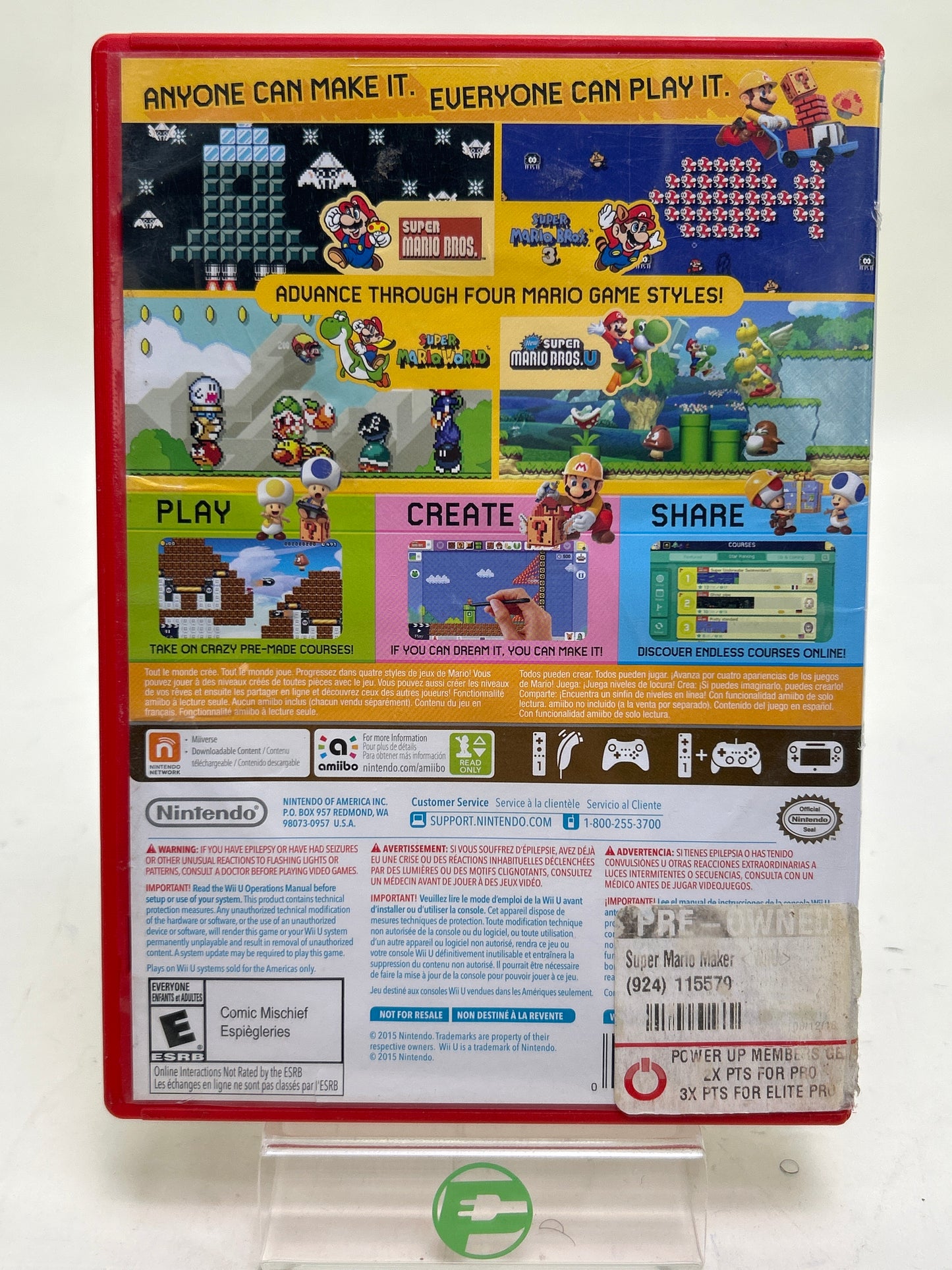 Super Mario Maker (Nintendo Wii U, 2015)