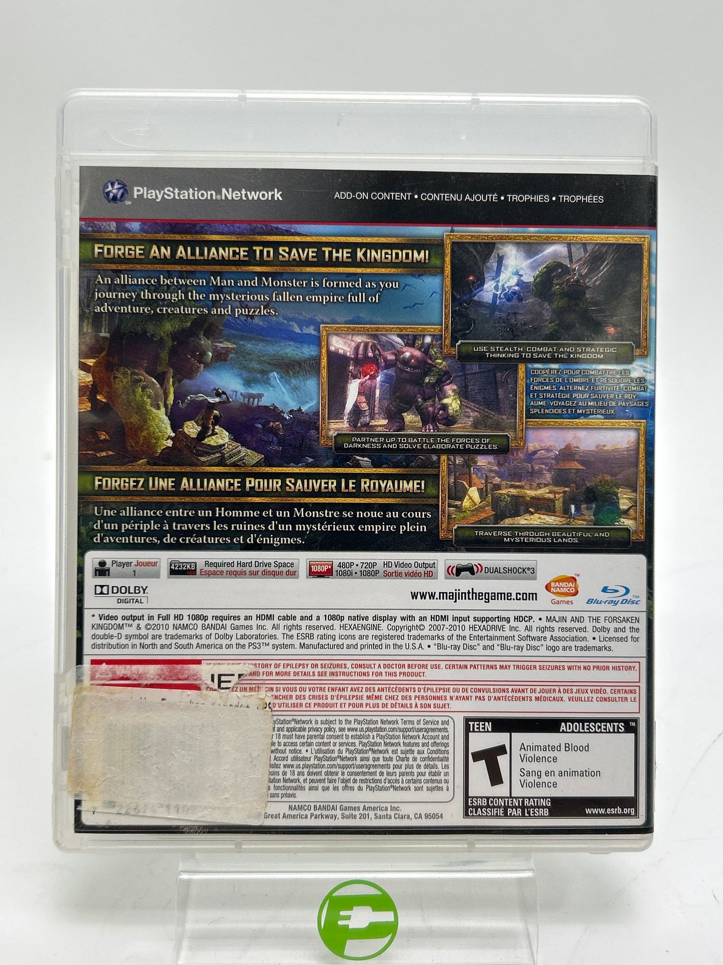 Majin and the Forsaken Kingdom (Sony PlayStation 3 PS3, 2010)