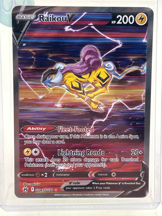 Pokémon TCG Crown Zenith Raikou V GG41/GG70 English