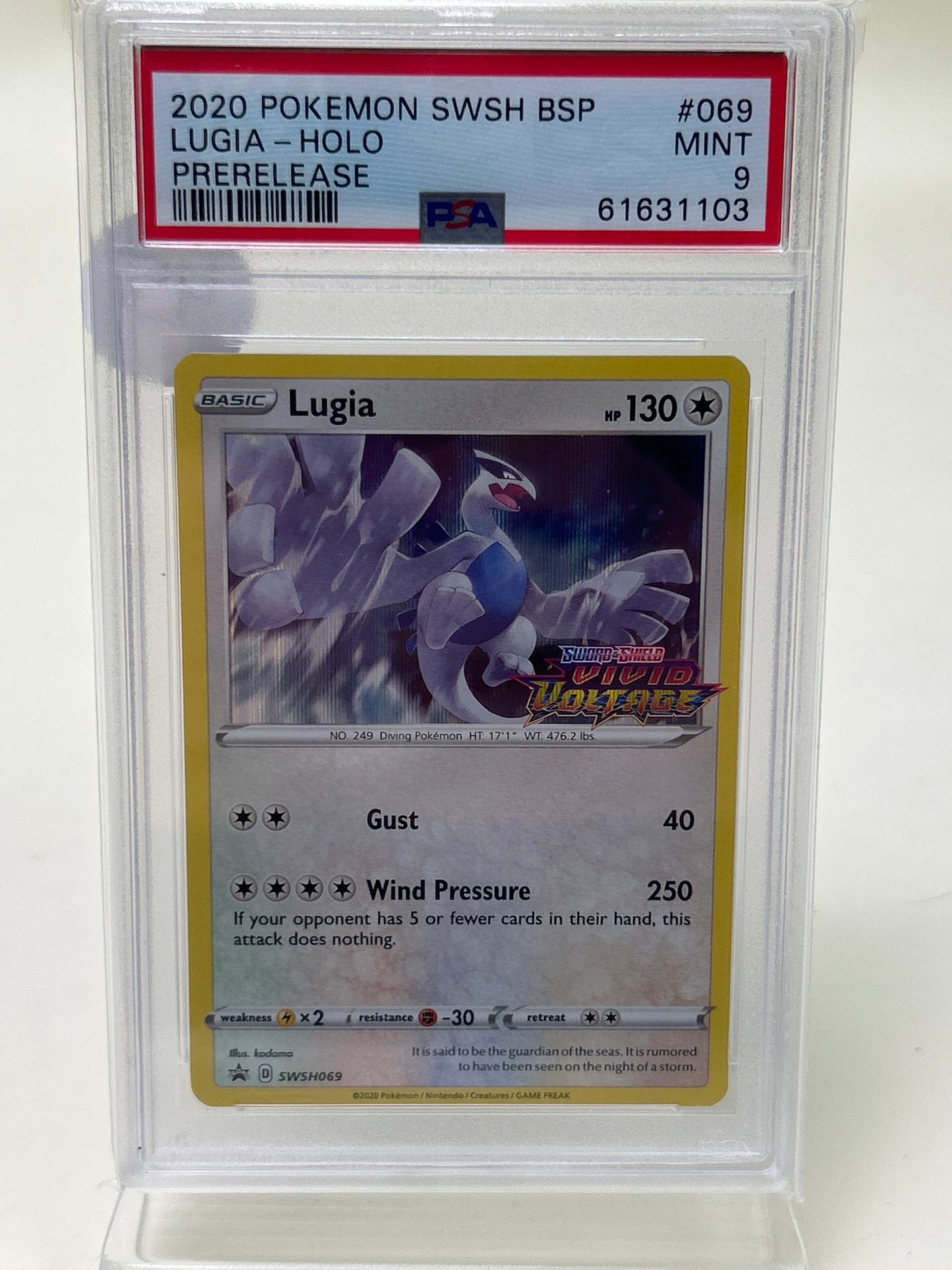 Pokémon TCG Vivid Voltage Lugia SWSH69 English PSA 9 MINT
