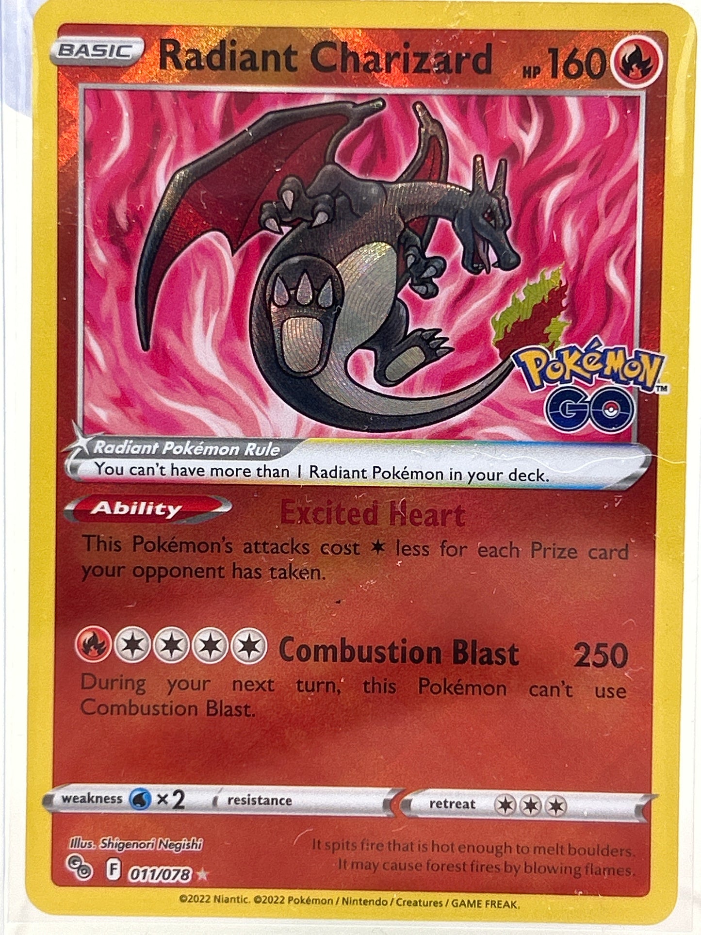 Pokémon TCG Pokémon Go Radiant Charizard 11 English