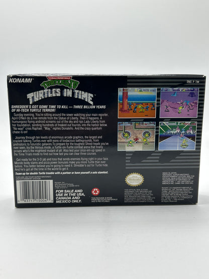 Teenage Mutant Ninja Turtles IV Turtles in Time (Super Nintendo SNES, 1992) CIB