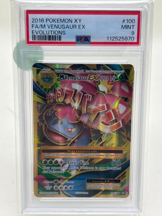 Pokémon TCG XY Evolutions M Venusaur EX 100/108 English PSA 9