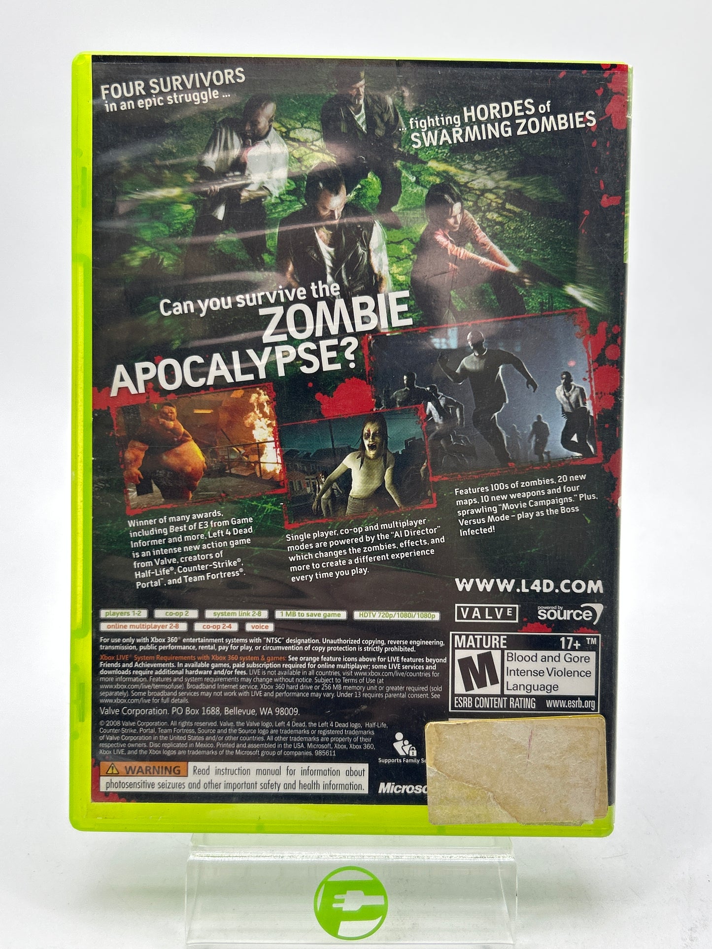 Left 4 Dead (Microsoft Xbox 360, 2008)