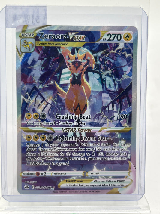 Pokémon TCG Crown Zenith Zeraora Vstar GG43/GG70 Holo English