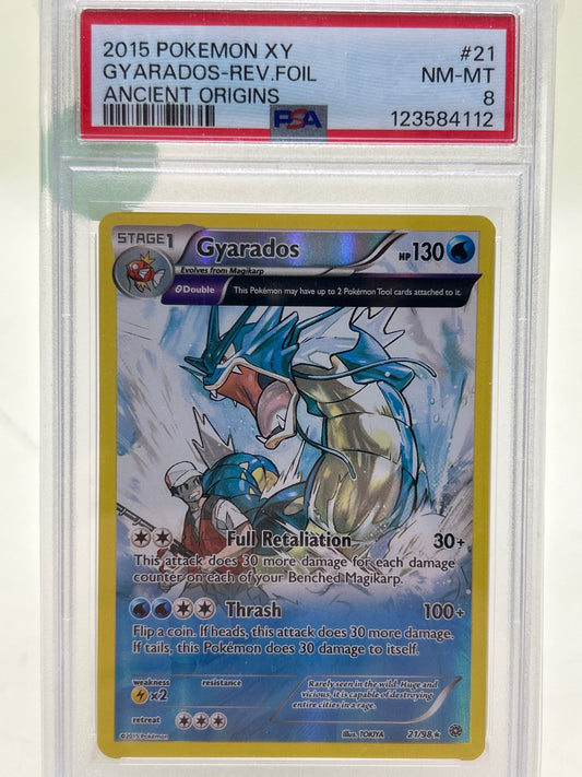 Pokémon TCG Ancient Origins Gyarados 21 English PSA 8