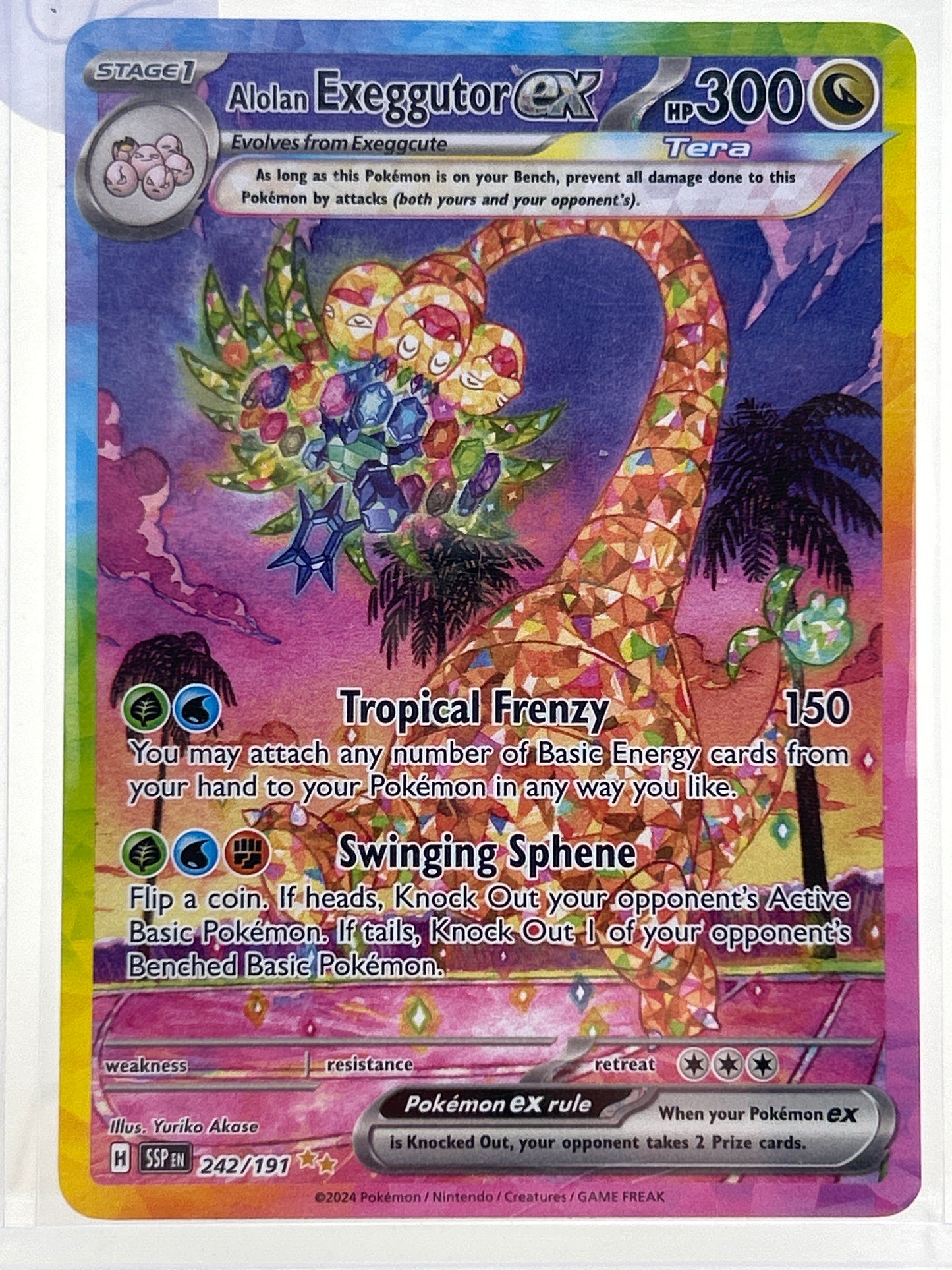 Pokémon TCG Surging Sparks Alolan Exeggutor ex 242/191 English