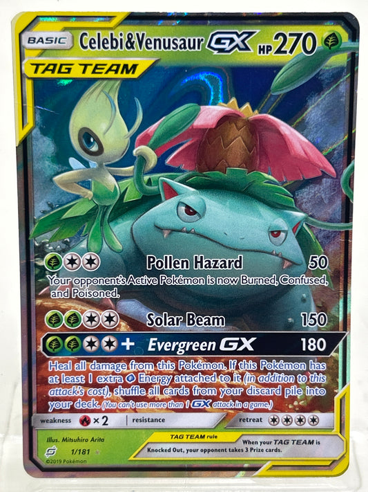 Pokémon TCG Sun & Moon - Team Up Celebi & Venusaur GX 1 English