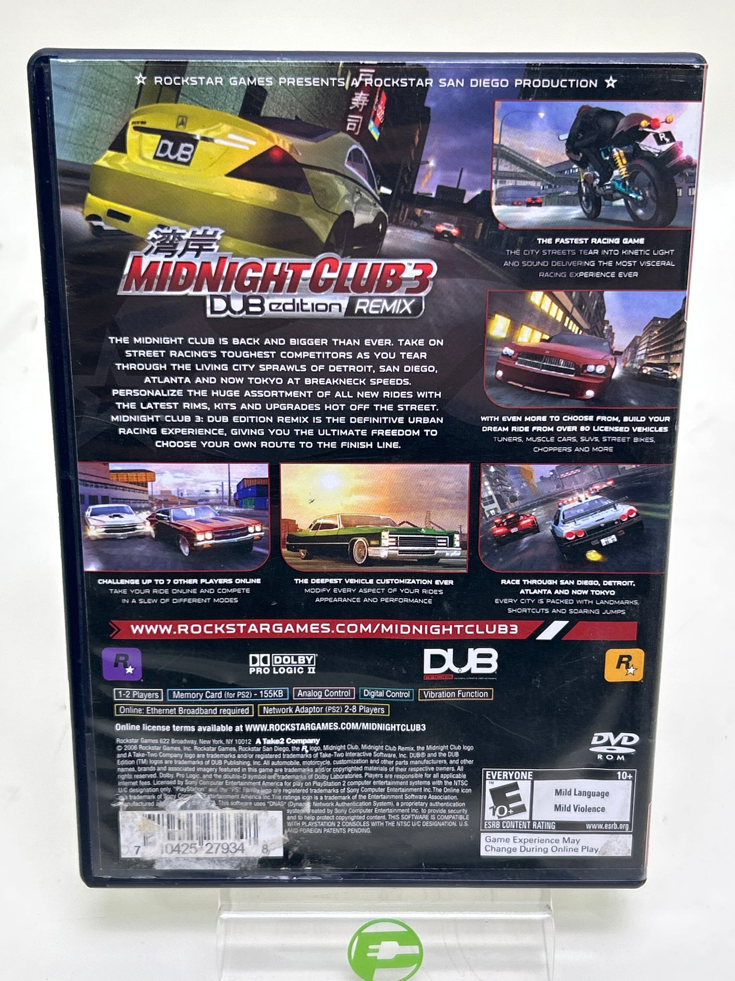 Midnight Club 3 Dub Edition Remix (Sony PlayStation 2 PS2, 2006)