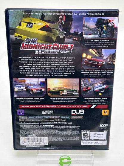 Midnight Club 3 Dub Edition Remix (Sony PlayStation 2 PS2, 2006)