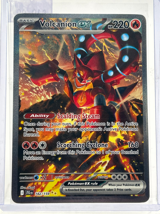 Pokémon TCG Journey Together Volcanion Ex 182/159 Holo English
