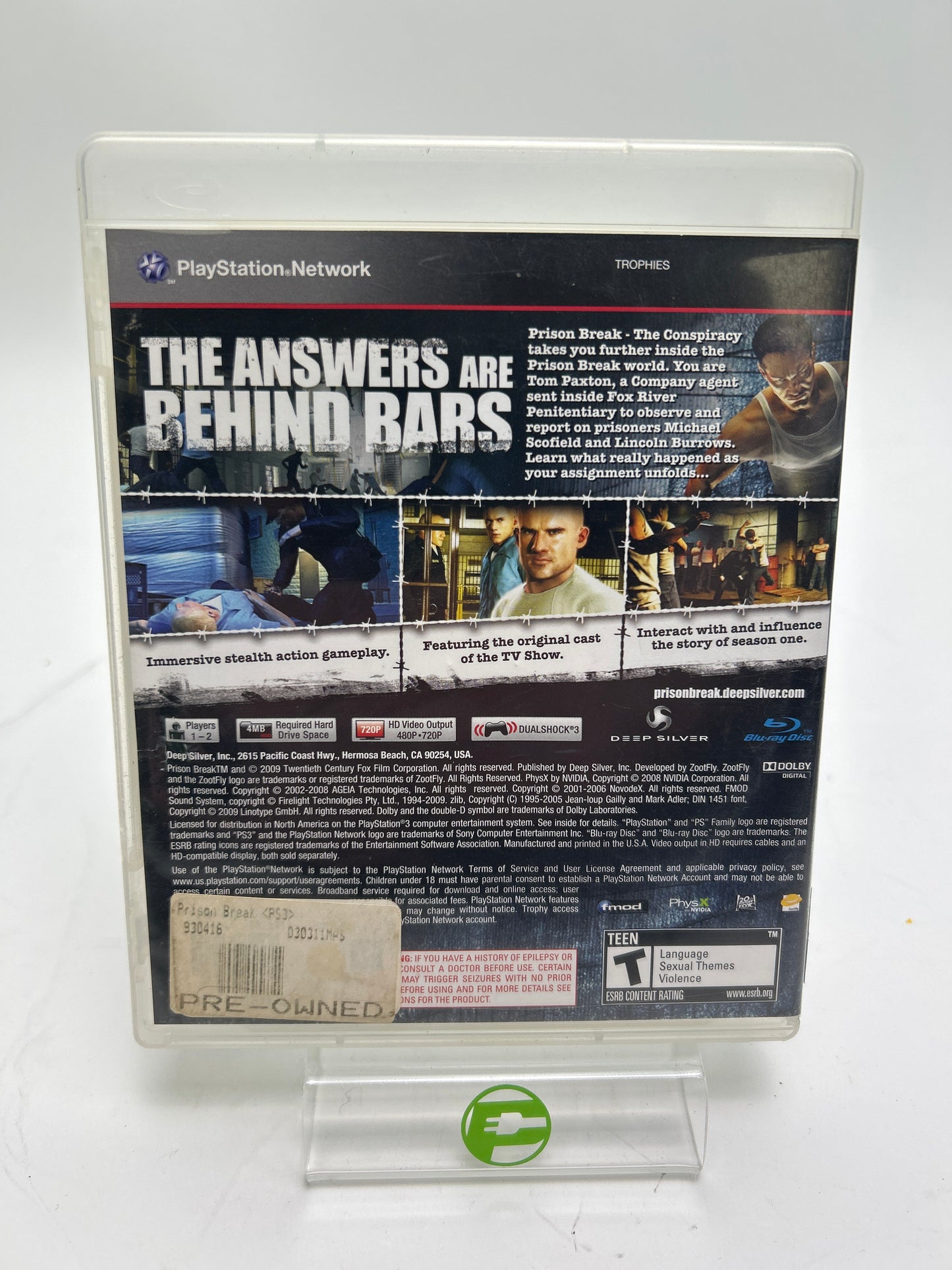 Prison Break: The Conspiracy (Sony PlayStation 3 PS3, 2010)