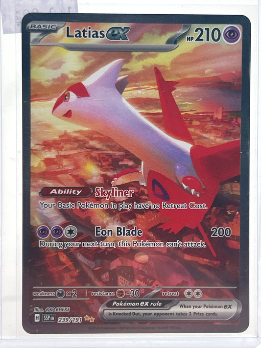 Pokémon TCG Surging Sparks Latias ex 239/191 English