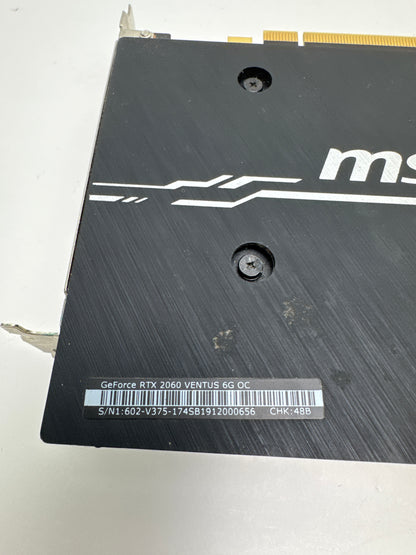 MSI GeForce RTX 2060 Ventus 2X OC 6GB GDDR6 Graphics Card