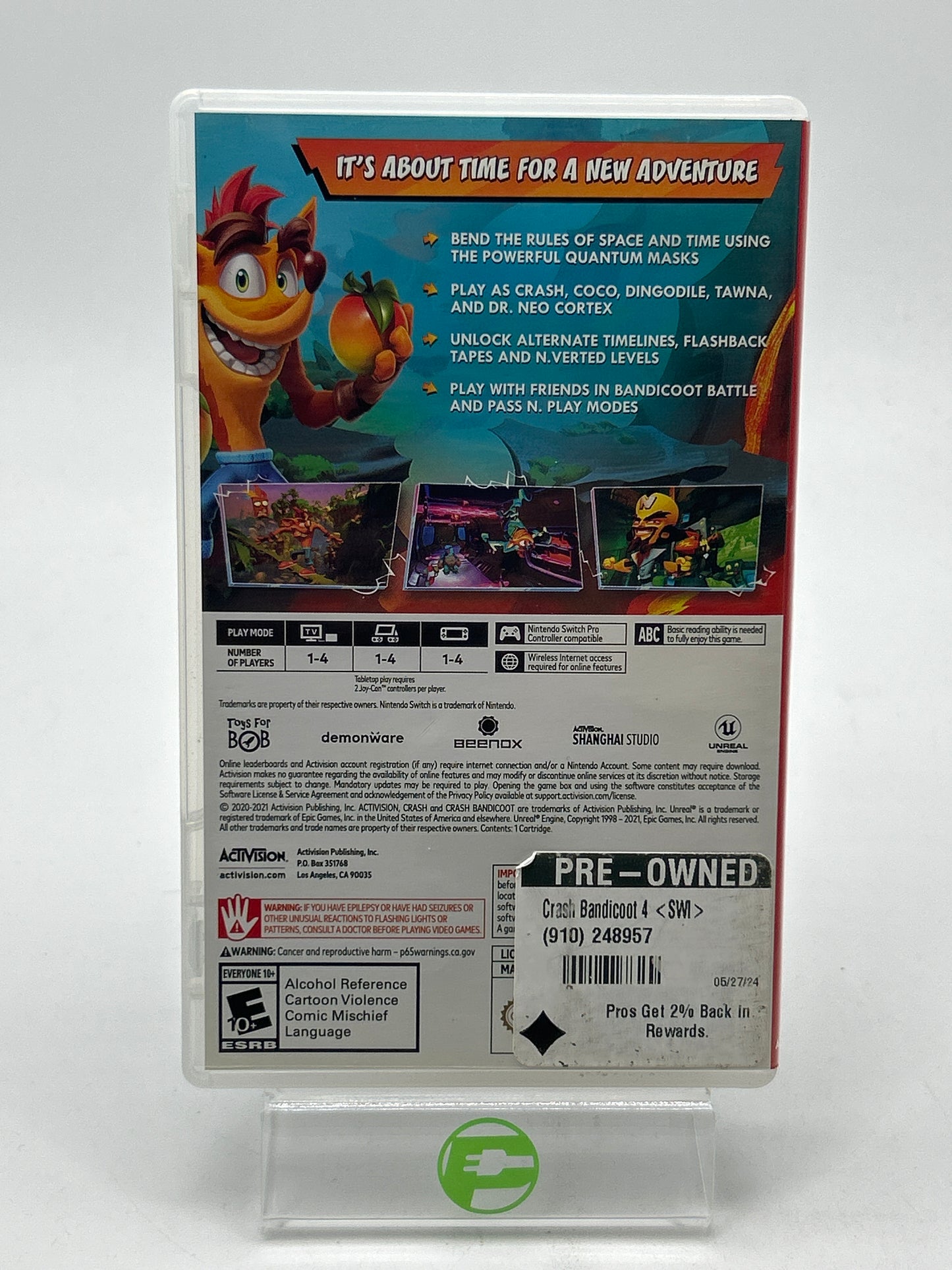 Crash Bandicoot 4: It's About Time (Nintendo Switch, 2021)