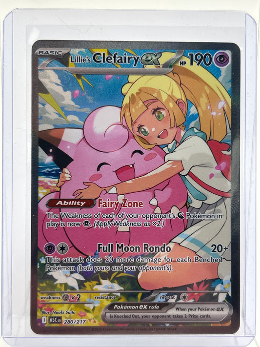 Pokémon TCG Ascended Heroes Lillie's Clefairy Ex 280/217 Holo English