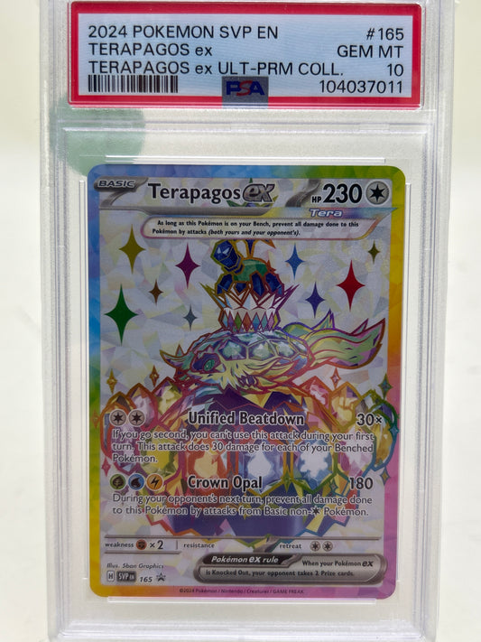 Pokémon TCG Scarlet & Violet Terapagos EX 165 PSA 10 English PSA 10 GEM MT