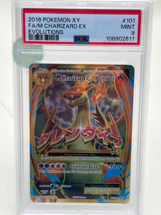 Pokémon TCG XY Evolutions M Charizard EX 101/108 English PSA 9