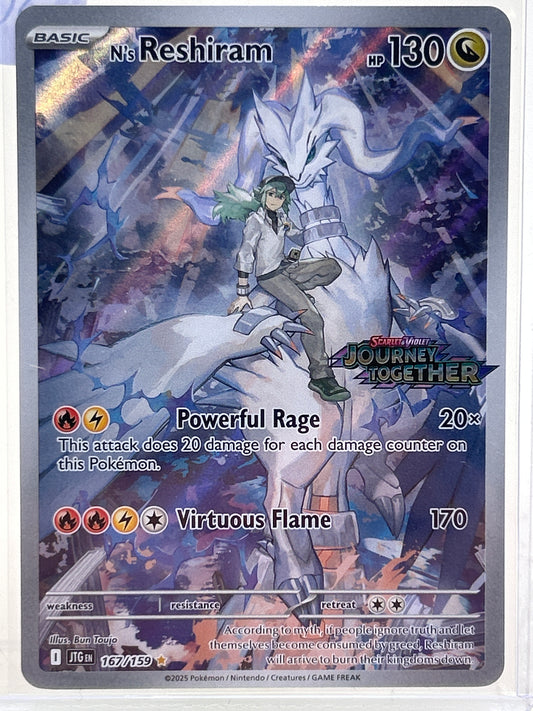 Pokémon TCG Journey Together N's Reshiram 167/159 English Stamped